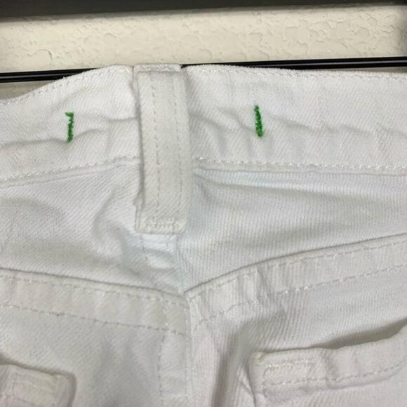 J Brand Mid Rise Bootcut Jeans Size 24 White Stretch Zip Fly Button - Picture 9 of 9